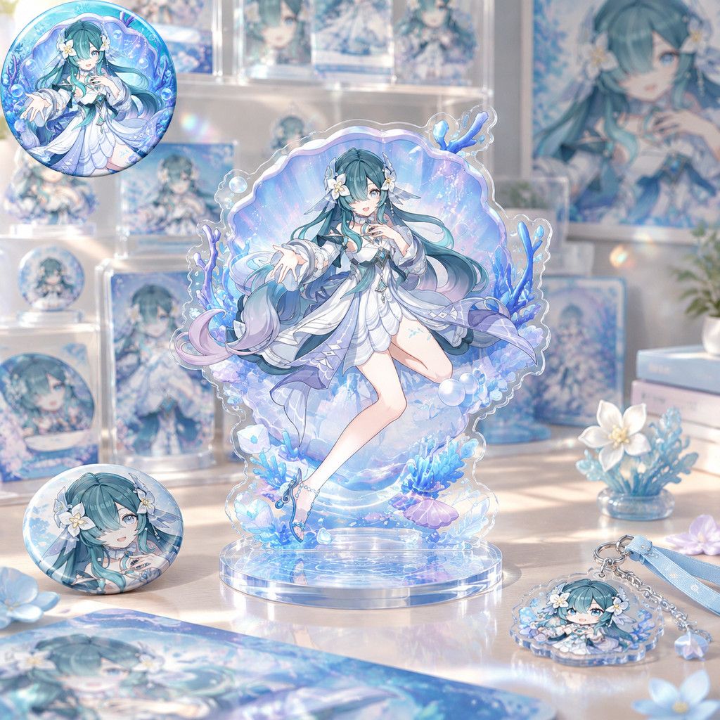 Event Support - ตัวละครอนิเมะจากเกม Genshin Impact วอดิยานิตซา แผ่นอะคริลิกตั้งโต๊ะ รูปแบบโมเดล