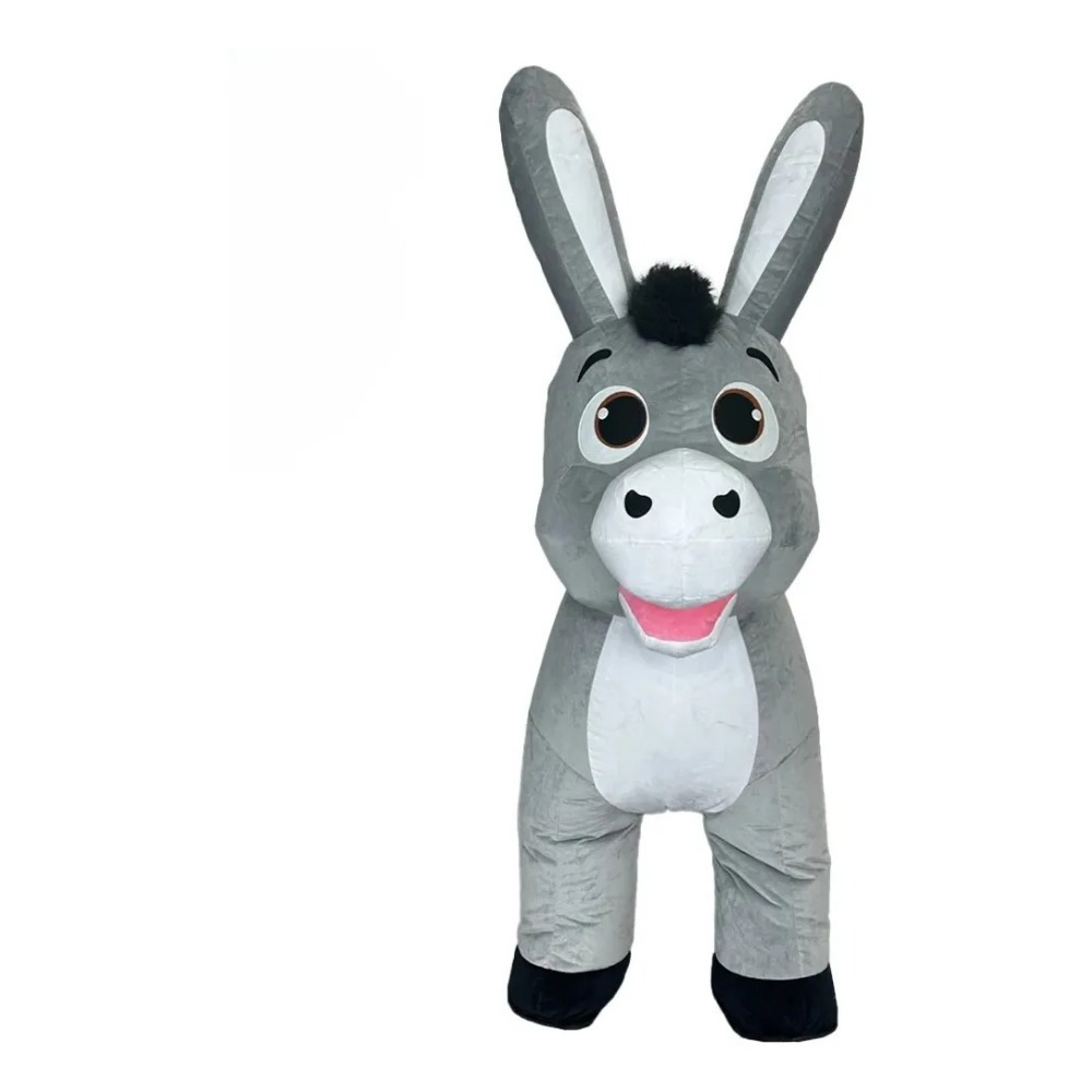 Event & Party Supply - ชุดมาสคอตลาบีบีน่ารักสีเทาแบบเป่าลม สำหรับงานฮาโลวีน งานคาร์นิวัล ไม่รวมแบตเตอรี่ ไม่รวมที่ชาร์จ