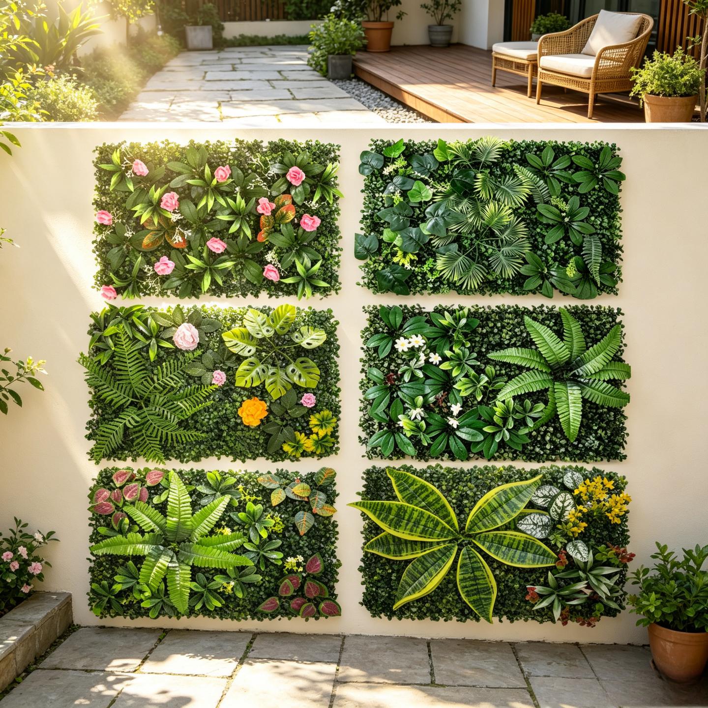 แผงผนังต้นไม้ประดิษฐ์กันรังสีย - Flower Wall Panel บทวิจารณ์และราคา
