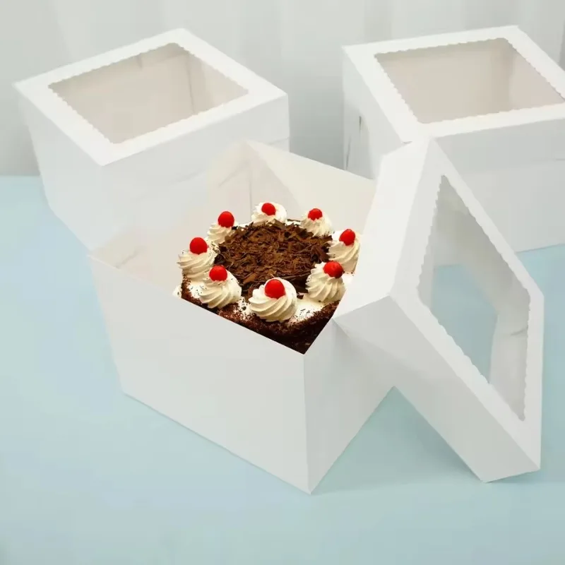 กล่องเค้กสีขาว 2/4/6 ชิ้น ทรงส - Event Party Box บทวิจารณ์และราคา