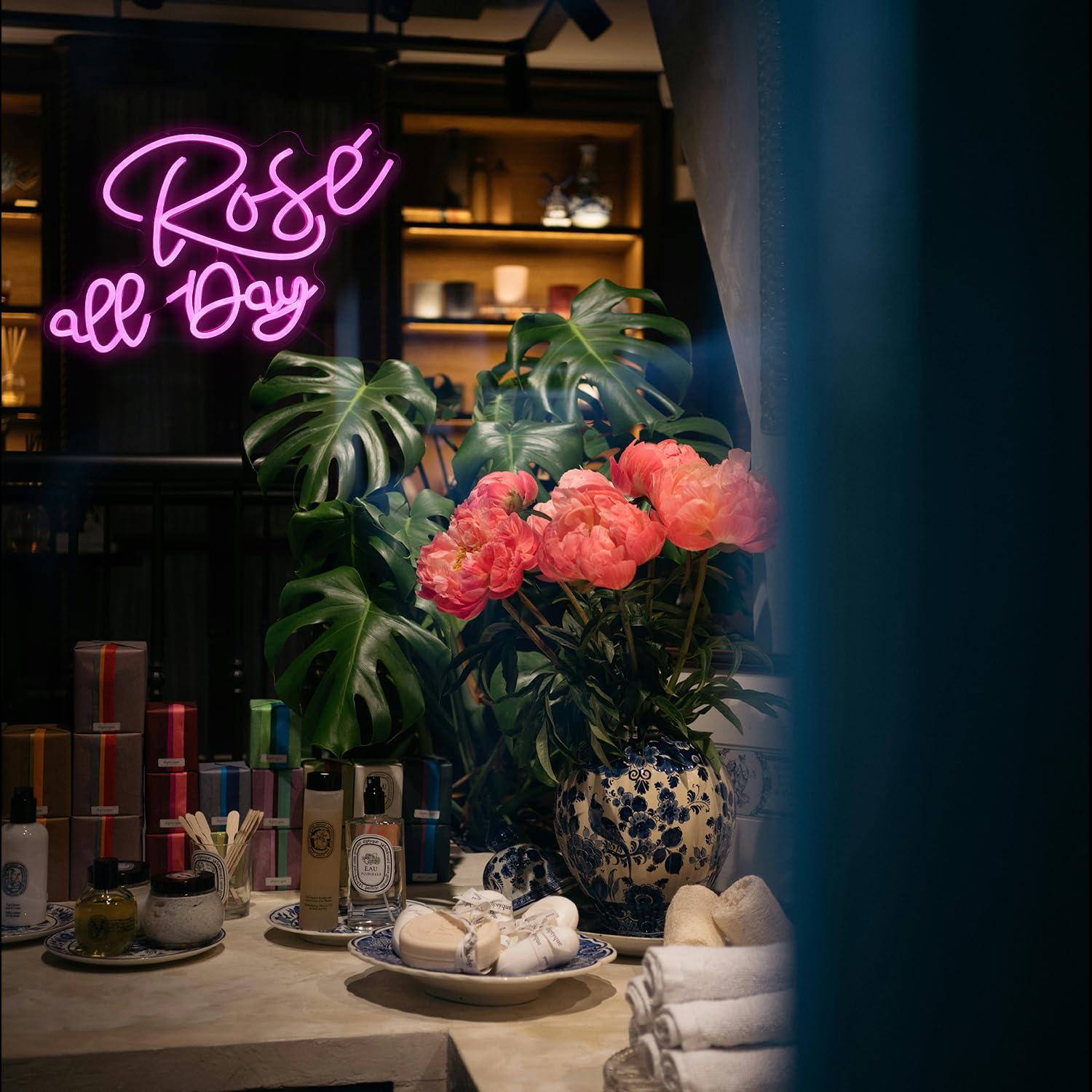 ป้ายไฟนีออนรูปดอกกุหลาบ แสงไฟ  - Neon Sign Party บทวิจารณ์และราคา