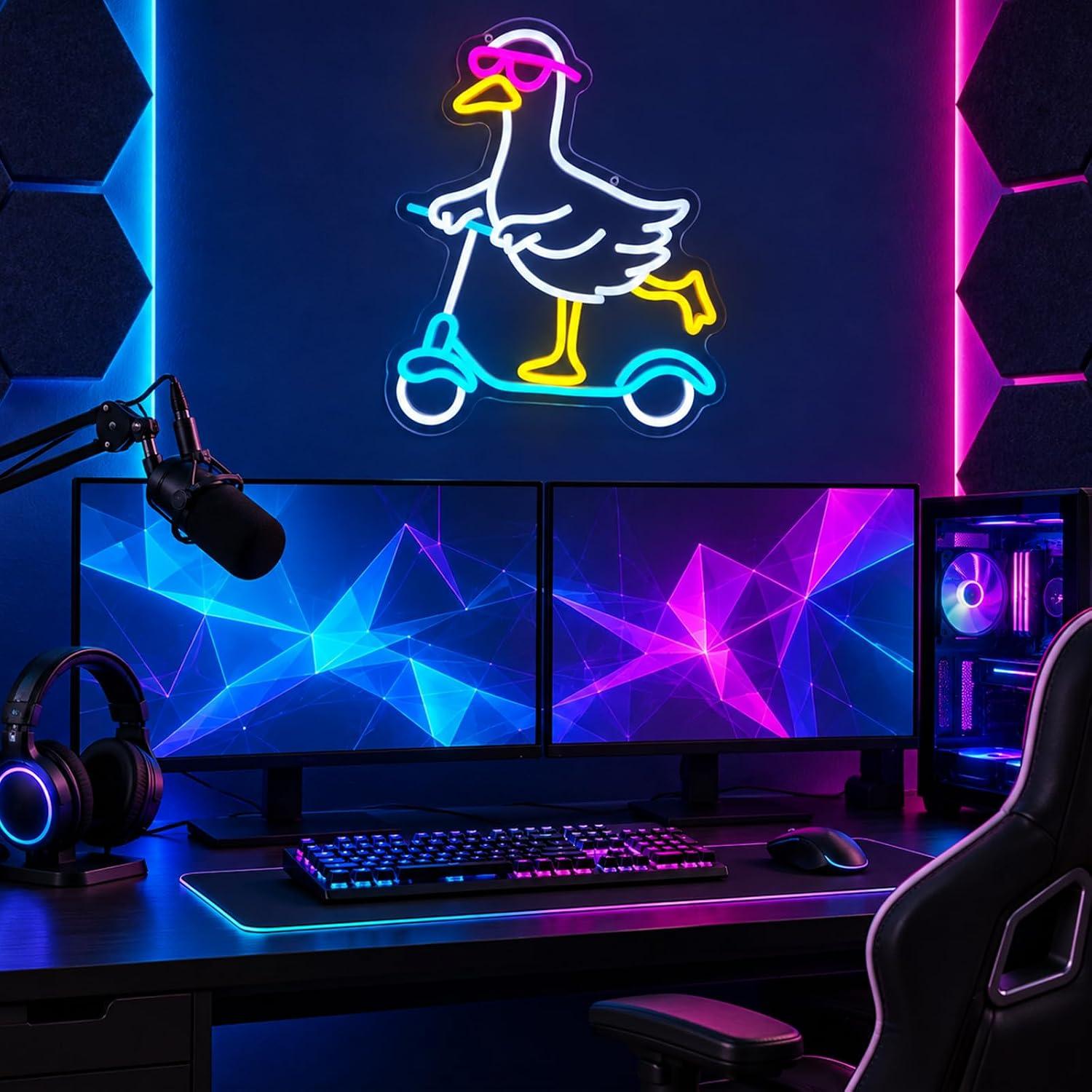 ป้ายไฟนีออนรูปเป็ด ไฟ LED รูปส - Neon Sign Party บทวิจารณ์และราคา