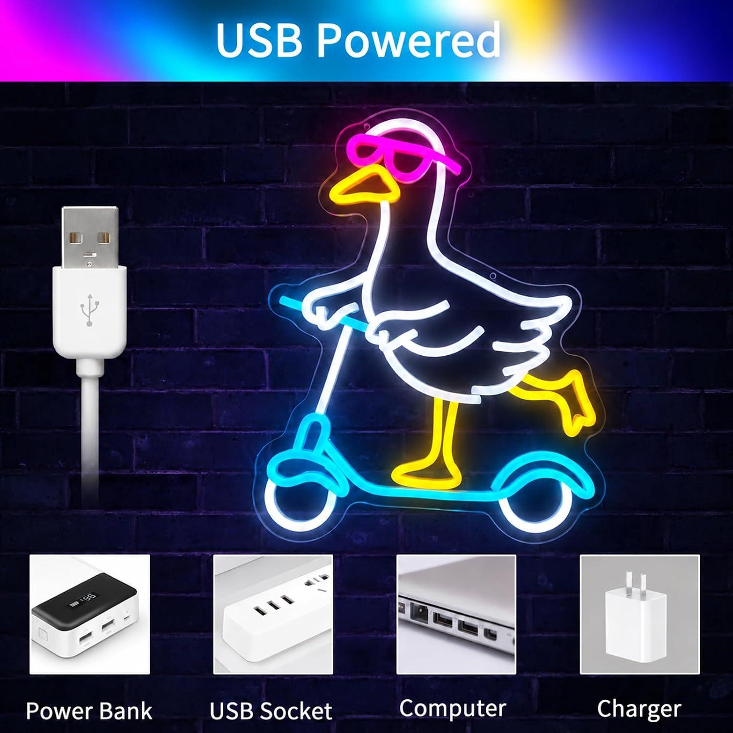 ป้ายไฟนีออนรูปเป็ด ไฟ LED รูปส - Neon Sign Party บทวิจารณ์และราคา