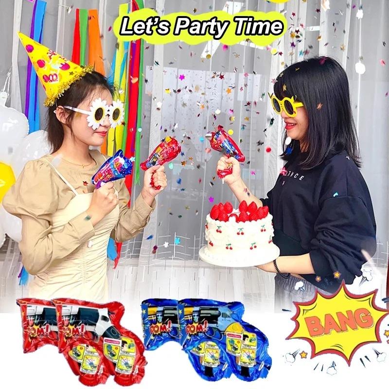10 ชิ้น ลูกโป่งเป่าลมแบบถือ ลู - Confetti Cannon Tube บทวิจารณ์และราคา